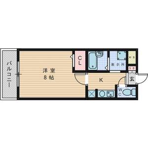 プレズ名古屋田代II(1K/1階)の間取り写真