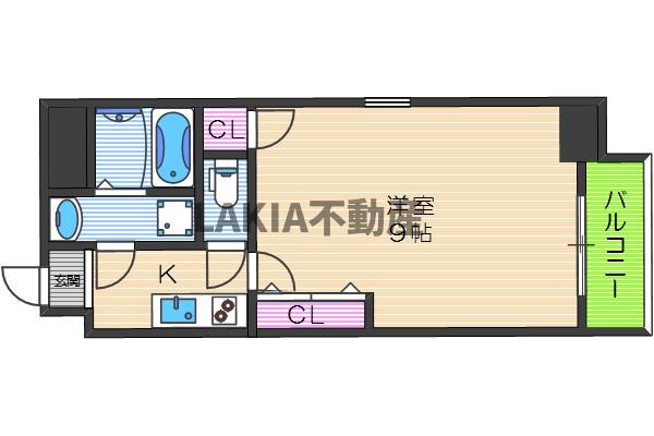 プレミエール西田辺(1K/7階)の間取り写真