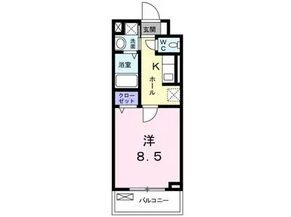 ブロッサム コート(1K/3階)の間取り写真
