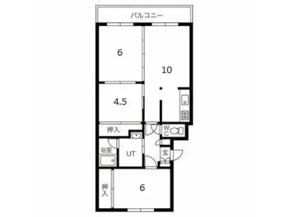 サンタフェハイツ(3LDK/3階)の間取り写真