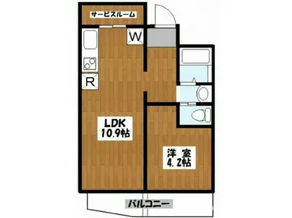 クレオ尾山台(1SLDK/3階)の間取り写真