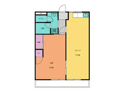 YOUハイツ II(1LDK/1階)の間取り写真