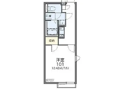 レオネクストヨシノヤ(1K/2階)の間取り写真