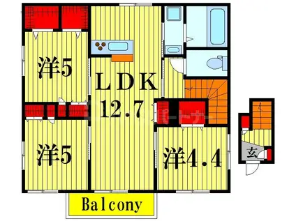 PRIMERA(3LDK/2階)の間取り写真