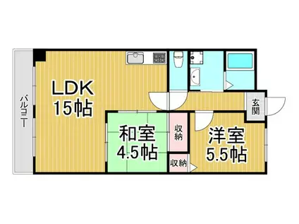 縁樹逆瀬川アーバンライフ(2LDK/2階)の間取り写真