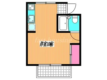 サニーフラット(1K/1階)の間取り写真