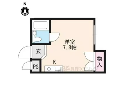 ラッジングハウス蘭Ⅴ(ワンルーム/4階)の間取り写真