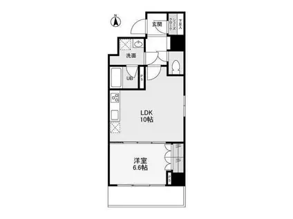 スカイタウン押上(1LDK/4階)の間取り写真