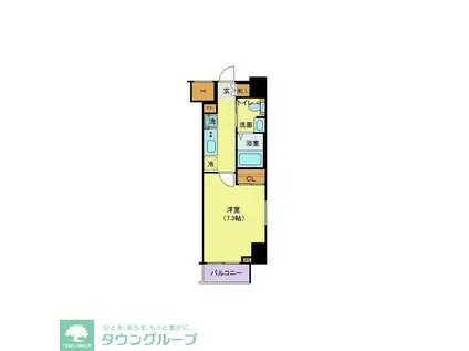 ジェノヴィア目黒南グリーンヴェール(1K/2階)の間取り写真