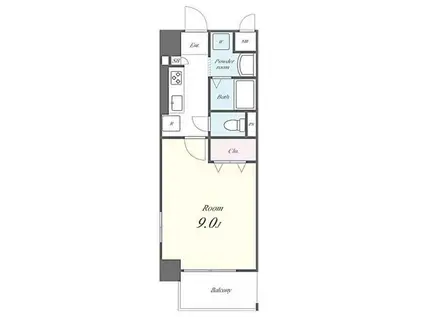 ルピナス・住吉(1K/3階)の間取り写真