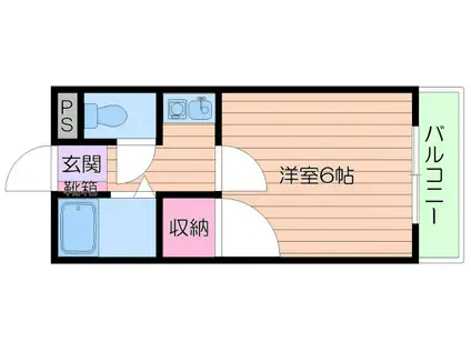 チサトハイツ(1K/3階)の間取り写真