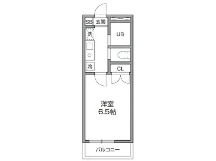 京王線 笹塚駅 徒歩4分  収納有 4月中旬入居可(1K/2階)の間取り写真