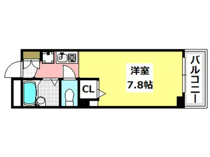 アビタシオン・F(ワンルーム/2階)の間取り写真