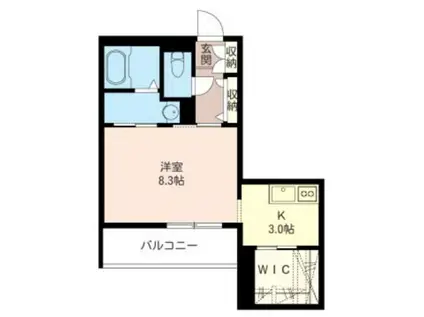 本町東2丁目シャーメゾン(1K/3階)の間取り写真