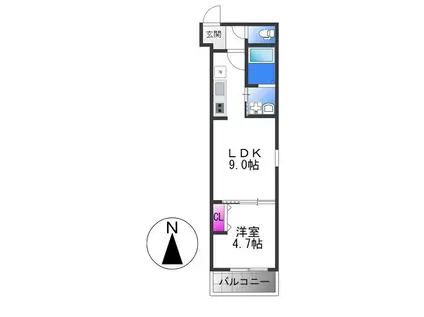 フジパレス俊徳道駅西(1LDK/1階)の間取り写真