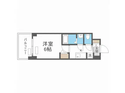 プレサンス南堀江ザ・センス(1K/9階)の間取り写真