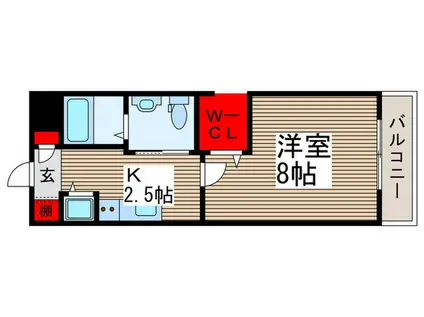 西武池袋線 清瀬駅 徒歩15分 3階建 築11年(1K/2階)の間取り写真