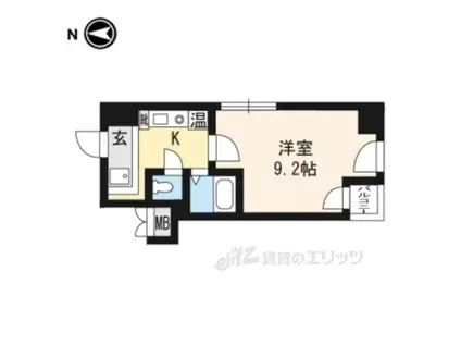 グランドパレス御池(1K/4階)の間取り写真