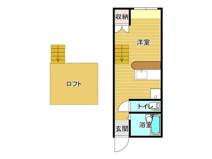 グレースハイツ(ワンルーム/2階)の間取り写真