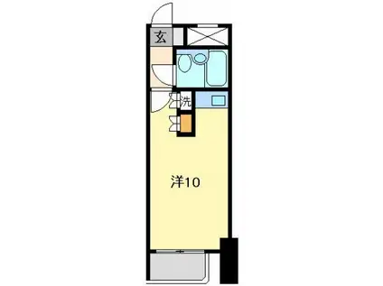 ライオンズマンション橋本町(ワンルーム/4階)の間取り写真