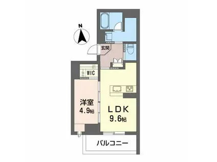 ＪＲ仙石線 榴ケ岡駅 徒歩7分 4階建 築3年(1LDK/4階)の間取り写真