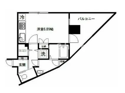 COMFORTABLE RESIDENCE AKATUKA(ワンルーム/8階)の間取り写真