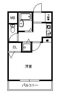 セピアコート箕面(1K/3階)の間取り写真