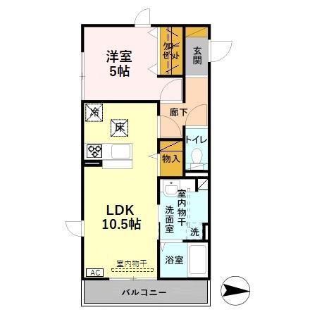 リモーネ(1LDK/1階)の間取り写真