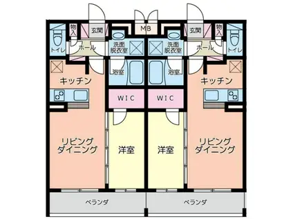 LIBERTE(1LDK/1階)の間取り写真