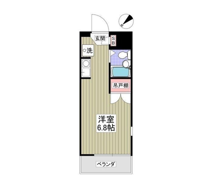 コピ坂戸I(ワンルーム/3階)の間取り写真