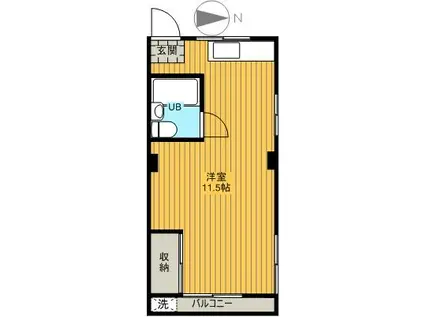 メゾンカシェ(ワンルーム/3階)の間取り写真