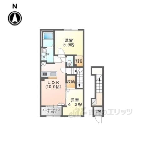 南京終7丁目アパート工事(2LDK/2階)の間取り写真