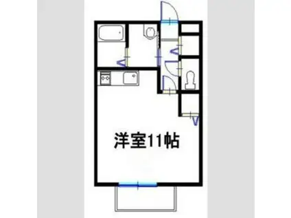 コンフォートテクノI(1K/2階)の間取り写真
