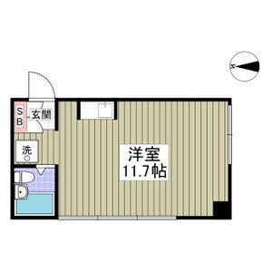 けやきヒルズ本町(ワンルーム/4階)の間取り写真