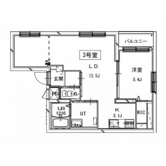 パレスK日乃出街(1SLDK/2階)の間取り写真