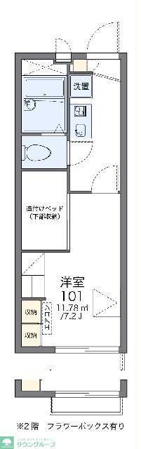 レオパレスプルケリマ(1K/2階)の間取り写真