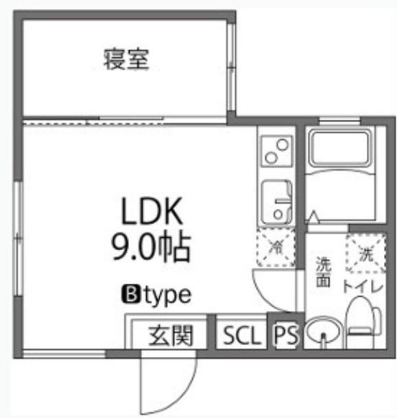 ラヴィージェ赤羽(1LDK/3階)の間取り写真