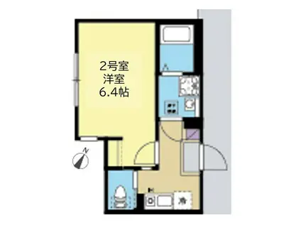 プラムベール杉田(1K/2階)の間取り写真