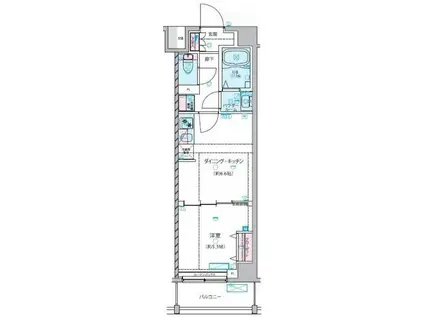 ジェノヴィア練馬春日町スカイガーデン(1DK/2階)の間取り写真