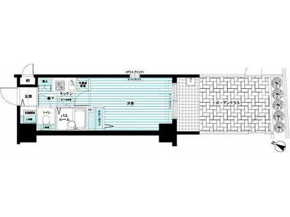 トーシンフェニックス笹塚駅前弐番館(1K/1階)の間取り写真