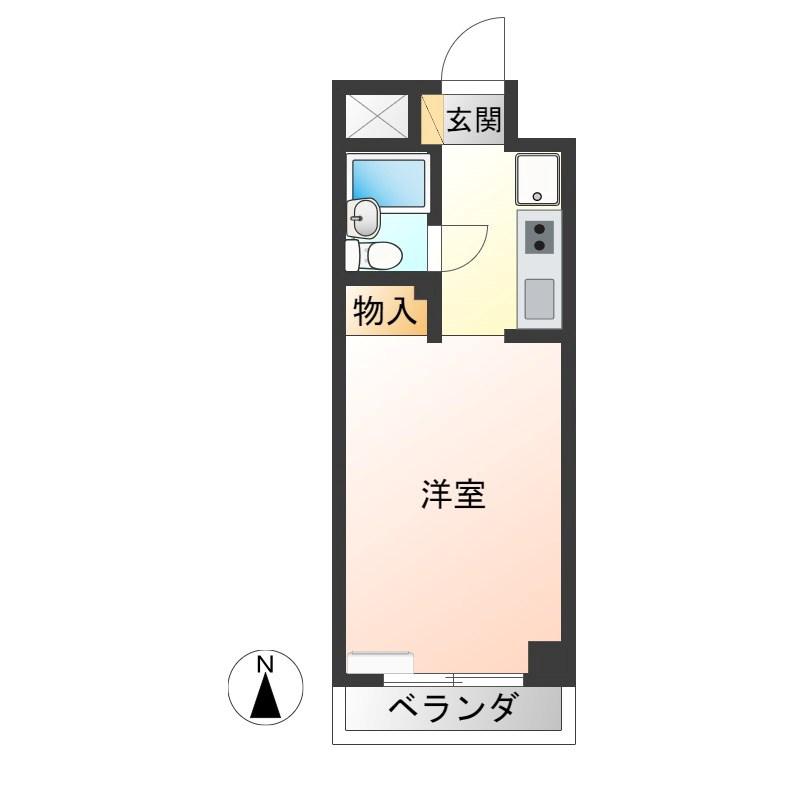 インプルーヴ今小路(ワンルーム/4階)の間取り写真