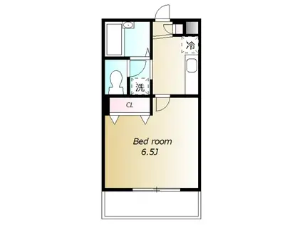 ベルサーモス(1K/3階)の間取り写真