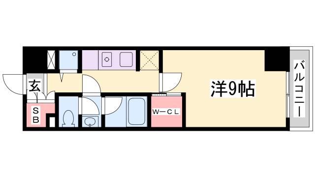 インプルーブ三宮イースト(1K/5階)の間取り写真
