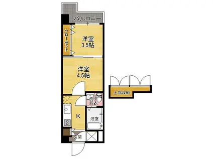 NO55WES.PROJECT博多(2K/12階)の間取り写真