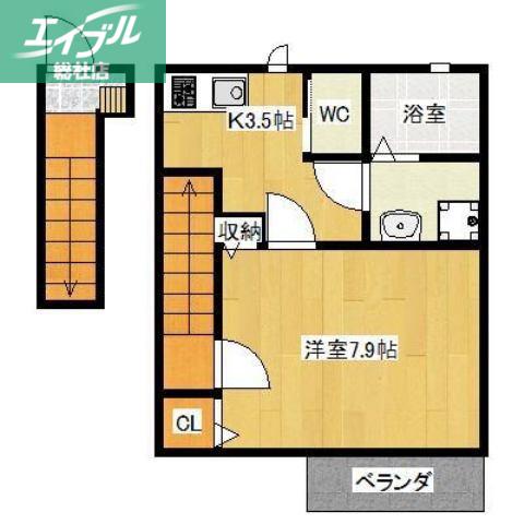 NEOSTAGE(1K/2階)の間取り写真