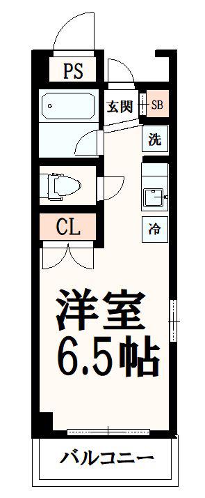 シルクドミトリー(ワンルーム/3階)の間取り写真