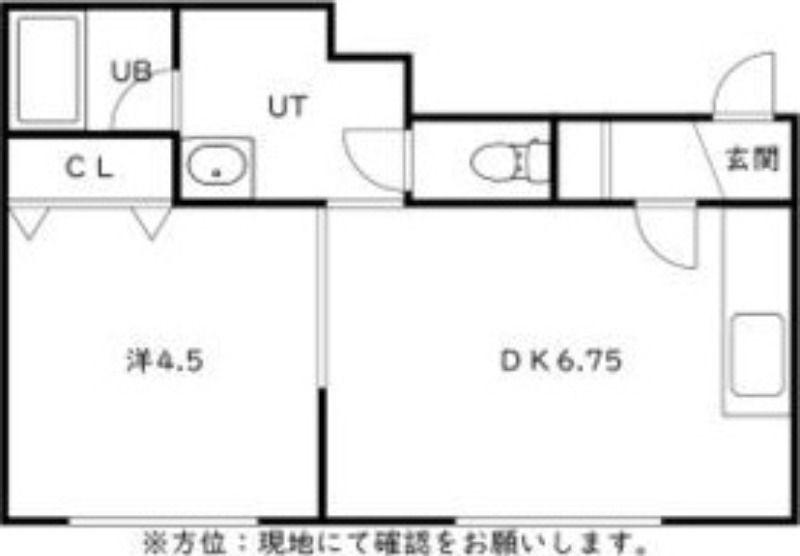 テクトルビル(1DK/4階)の間取り写真