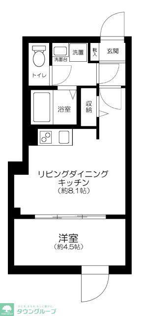 LE NID 日本橋(1LDK/2階)の間取り写真