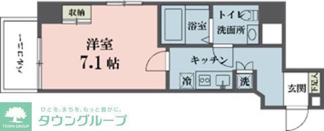 アムス四谷三丁目(1K/4階)の間取り写真