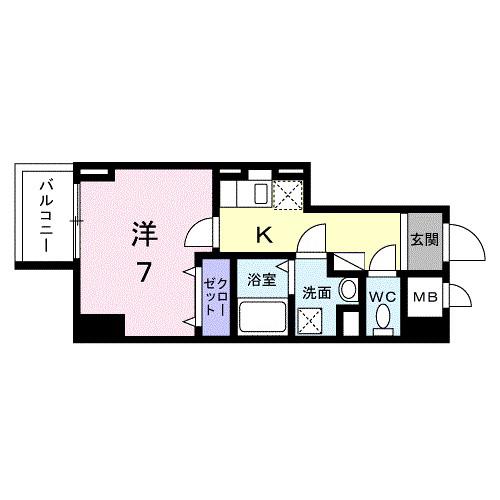スアヴィス平塚八重咲(1K/11階)の間取り写真